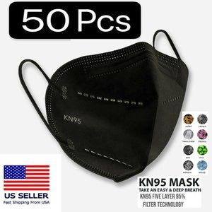 50 PCS Protective 5 Layers Face Mask BFE 95% PM2.5 Disposable Respirator